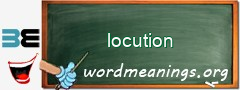 WordMeaning blackboard for locution